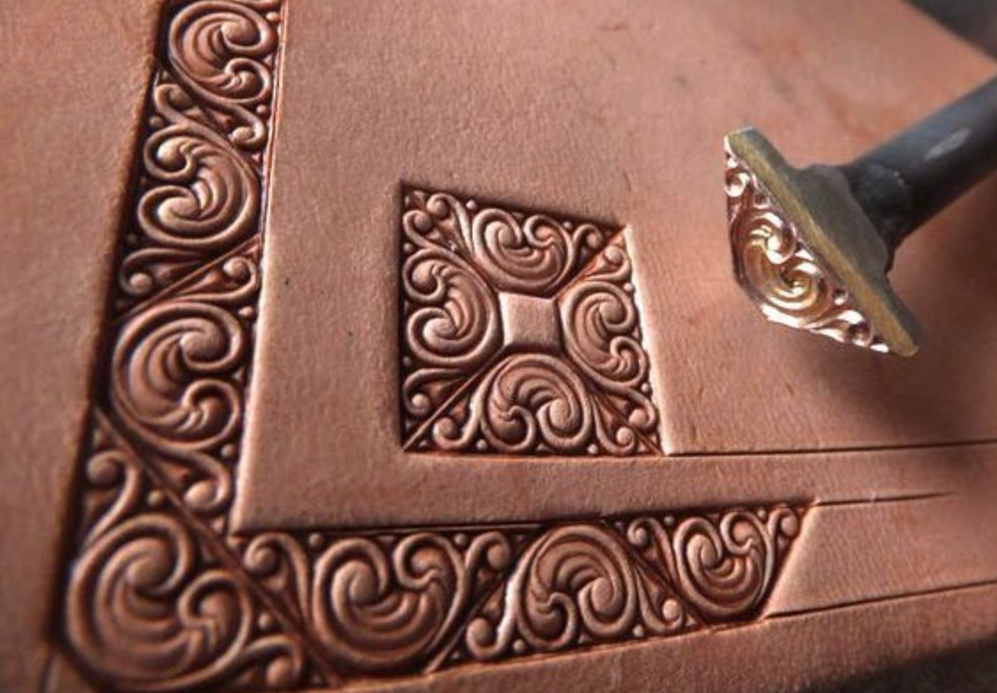 Hand carved leather craftsmanship